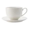 Maxwell & Williams White Basics Diamonds 210ml Tea Cup & Saucer Set
