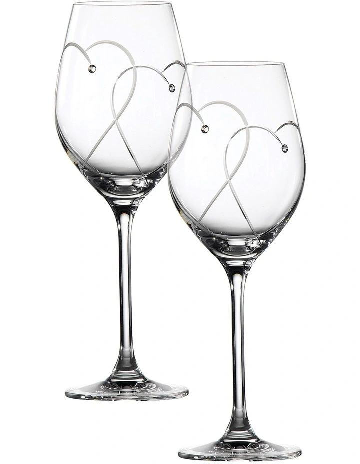 Royal Doulton Promises Two Hearts Entwined Wine Glass 2 Pack 3 Royal Doulton Promises Two Hearts Entwined Wine Glass 2 Pack