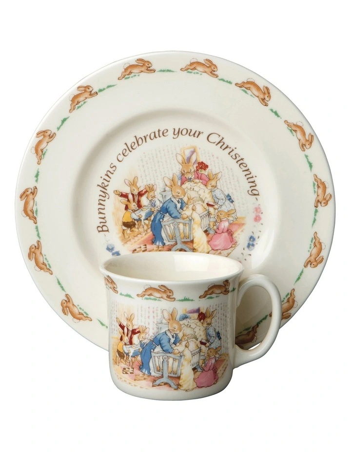 Royal Doulton Bunnykins 2pc Christening Set 2 Royal Doulton Bunnykins 2pc Christening Set
