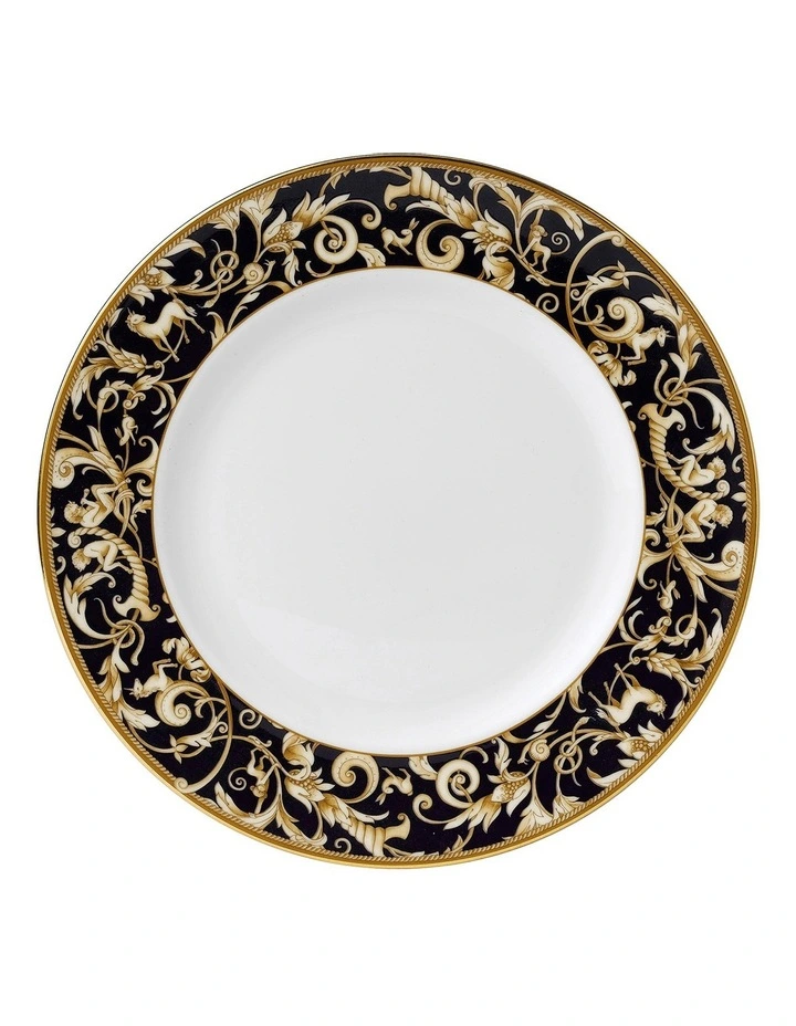 Wedgwood Cornucopia 27cm Plate With Accent Blue/Yellow/Gold 3 Wedgwood Cornucopia 27cm Plate With Accent Blue/Yellow/Gold