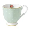 Polka Rose 300ml Vintage Mug Pale Green -Cutlery Shop 503427250 1 720x928