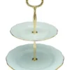 Polka Rose 2 Tier Cake Stand Green -Cutlery Shop 503427520 1 720x928