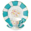 Mint Deco 1930 Teacup Saucer & Plate White