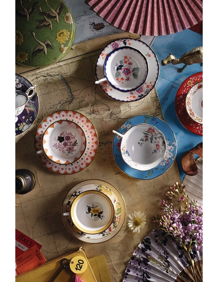 Wedgwood Wonderlust Crimson Orient Teacup & Saucer Red 4 Wedgwood Wonderlust Crimson Orient Teacup & Saucer Red - Image 2