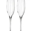 Waterford Elegance Optic Champagne Flute Pair