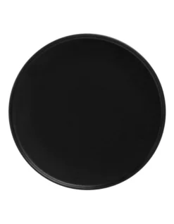 Maxwell & Williams Caviar 21cm High Rim Plate Black