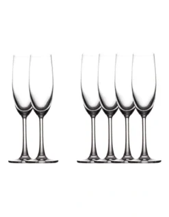 Maxwell & Williams Cosmopolitan Flute 160ML Set Of 6 Gift Boxed