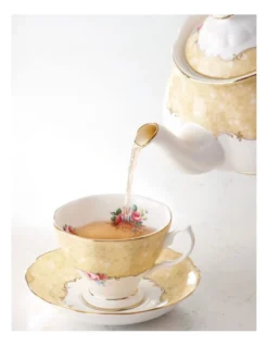 100 Years 1990 Teapot Cream & Sugar Set White/ Yellow -Cutlery Shop 611008210 3 720x928