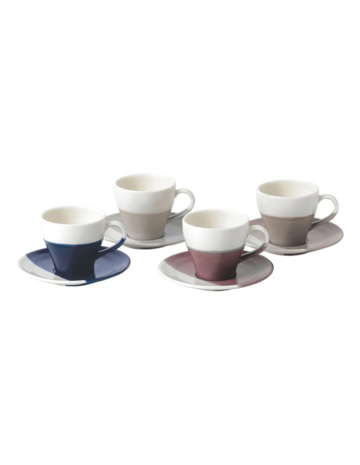 Royal Doulton Coffee Studio 4 Piece Espresso Cup & Saucer Set 3 Royal Doulton Coffee Studio 4 Piece Espresso Cup & Saucer Set