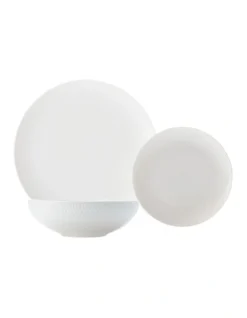 Maxwell & Williams White Basics Diamonds 12pc Gift Boxed Dinner Set