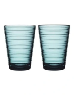 Iittala Aino Aalto Set Of 2 Highball Sea Blue