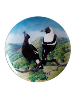 Maxwell & Williams Birds Of Australia Katherine Castle 10 Year Anniversary 20cm Magpie Plate