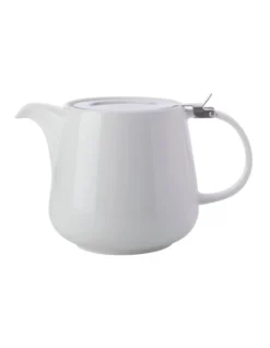 Maxwell & Williams Basics 600ml Teapot With Infuser Gift Boxed White