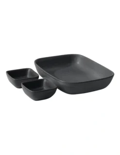 Major 3 Piece Serving Set Black