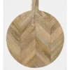 Heritage 40x30cm Herringbone Wood Round Paddle Board Natural -Cutlery Shop 778921210 1 1 720x928