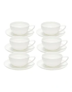 EDGE Tea Cup And Saucer 280ml Set Of 6