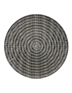 Osaka 35cm Round Platter Black/White