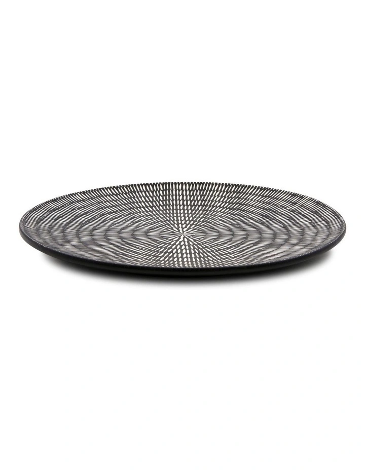 Osaka 35cm Round Platter Black/White 4 Osaka 35cm Round Platter Black/White - Image 2