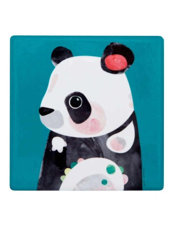 Maxwell & Williams Pete Cromer Wildlife Ceramic 9.5cm Panda Square Coaster 2 Maxwell & Williams Pete Cromer Wildlife Ceramic 9.5cm Panda Square Coaster