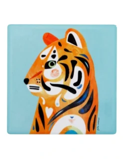 Maxwell & Williams Pete Cromer Wildlife Ceramic 9.5cm Tiger Square Coaster