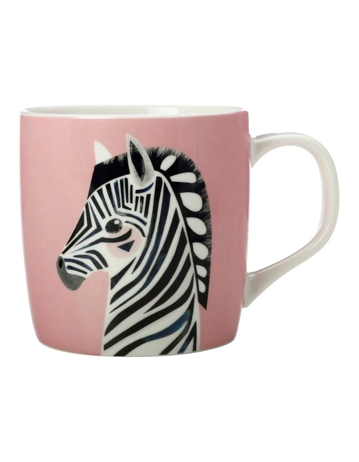 Maxwell & Williams Pete Cromer Wildlife 375ml Zebra Mug Gift Boxed Pale Pink 3 Maxwell & Williams Pete Cromer Wildlife 375ml Zebra Mug Gift Boxed Pale Pink