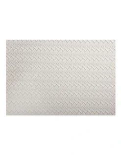 Maxwell & Williams Table Accents 43x30cm Plait Leather Look Placemat Ivory