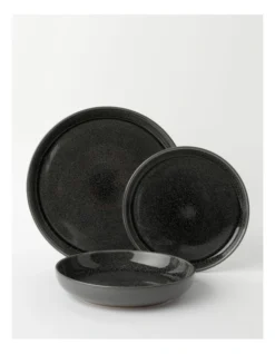 Esperance 12pc Dinner Set Charcoal