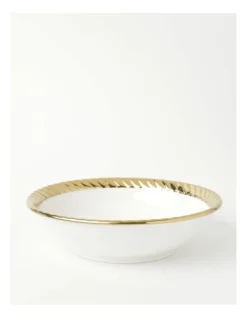 Heritage Rope Soup Bowl Gold