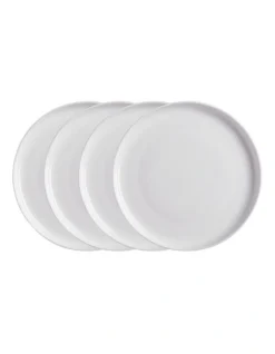 Maxwell & Williams Cashmere High Rim Entree Coupe Plate 23cm Set Of 4