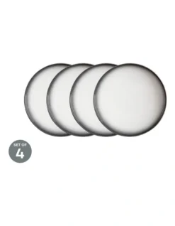Maxwell & Williams Caviar Granite High Rim Plate 21cm Set Of 4