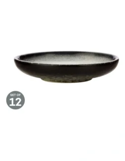 Maxwell & Williams Caviar Round Sauce Dish 10cm Granite Set Of 12