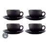 Maxwell & Williams Caviar Coupe Cup & Saucer 250ML Black Set Of 4 1 Maxwell & Williams Caviar Coupe Cup & Saucer 250ML Black Set Of 4 -Cutlery Shop 800728840 1 720x928