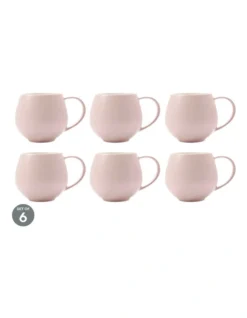 Maxwell & Williams Tint Snug Mug 450ML Rose Set Of 6