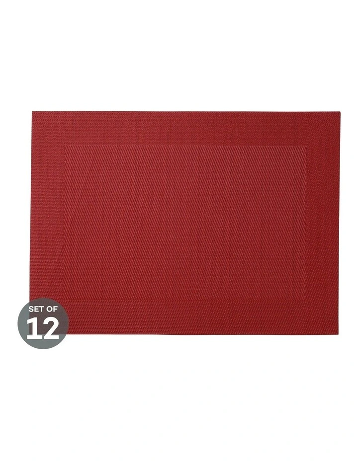 Maxwell & Williams Placemat Wide Border 45x30cm Red Set Of 12 3 Maxwell & Williams Placemat Wide Border 45x30cm Red Set Of 12