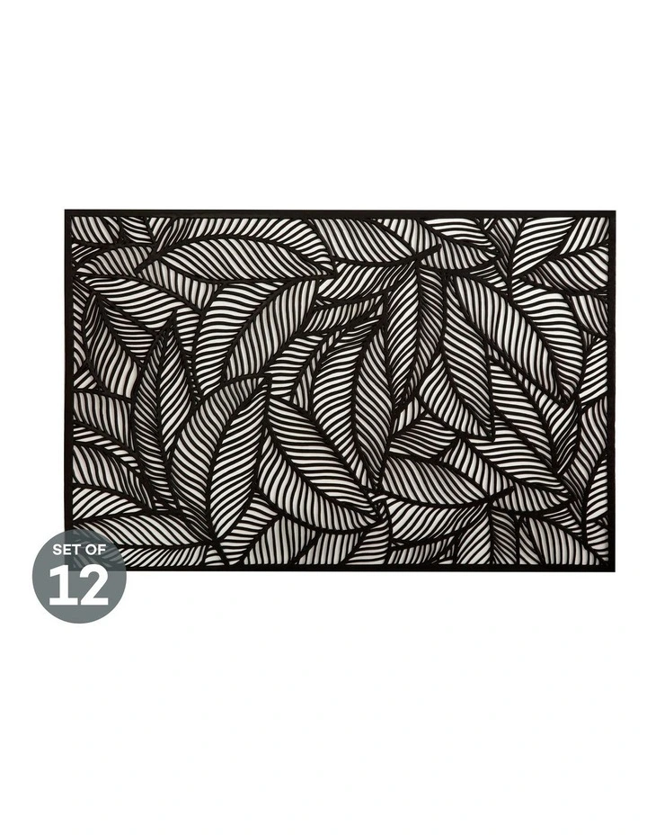 Maxwell & Williams Table Accents Cut-Out Placemat 45x30cm Leaf Black Set Of 12 3 Maxwell & Williams Table Accents Cut-Out Placemat 45x30cm Leaf Black Set Of 12