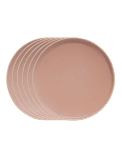 Hue Side Plate Blush Set Of 6 20cm