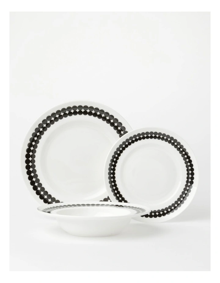 Studio 12pc Dinner Set Black/White 3 Studio 12pc Dinner Set Black/White