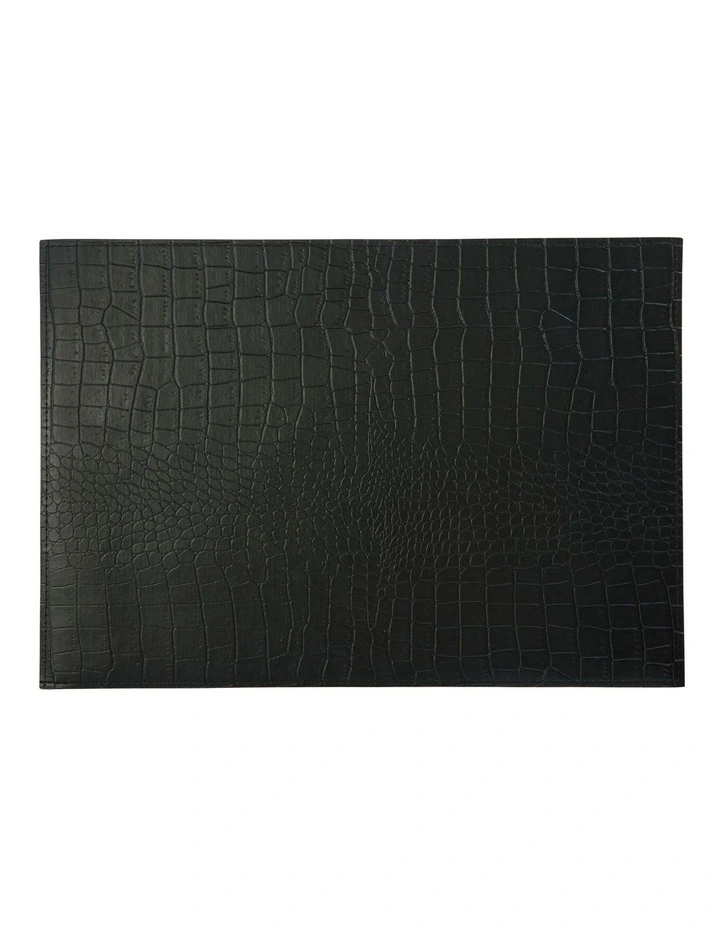 Maxwell & Williams Table Accents Leather Look Alligator Placemat 43x30cm In Black 3 Maxwell & Williams Table Accents Leather Look Alligator Placemat 43x30cm In Black