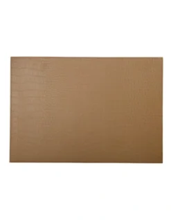 Maxwell & Williams Table Accents Leather Look Alligator Placemat 43x30cm In Tan