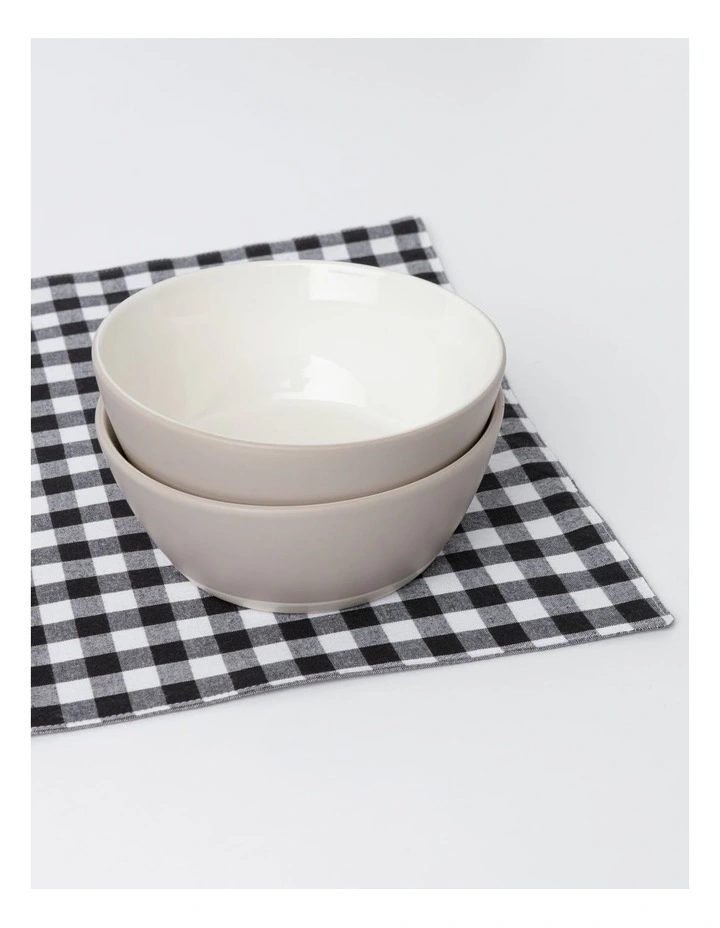 Heritage Gingham Placemat Set Of 4 In Black 4 Heritage Gingham Placemat Set Of 4 In Black - Image 2