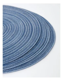 Denim Look Marle Placemat 4pk In Blue -Cutlery Shop 865772380 3 720x928