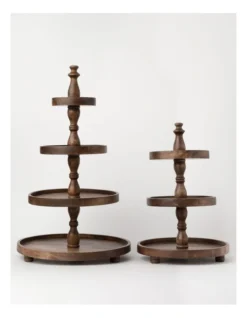 Heritage Wooden 3-Tier Stand 30x46cm In Walnut -Cutlery Shop 868472380 3 720x928