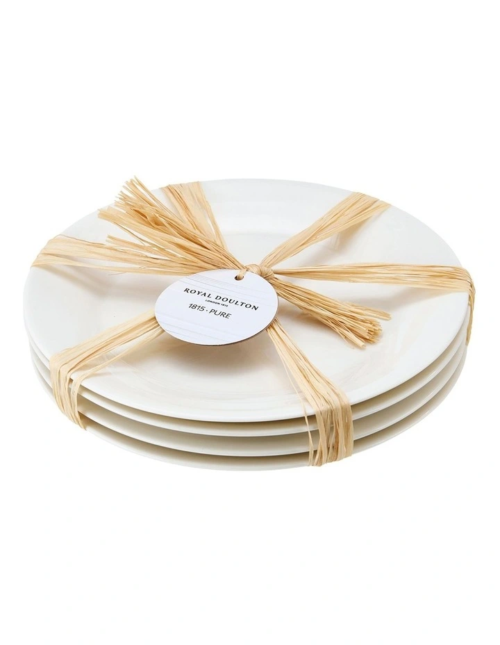 Royal Doulton 1815 Pure 23cm Set Of 4 Plates White 5 Royal Doulton 1815 Pure 23cm Set Of 4 Plates White - Image 3