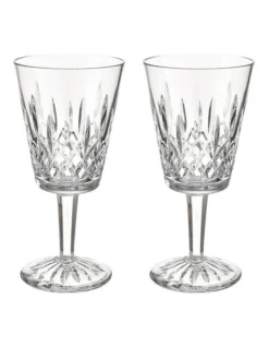 Waterford Mastercraft Lismore 1952 Large Wine Glasses Set Of 2