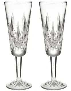 Waterford Mastercraft Lismore 1952 Flute Glasses Set Of 2