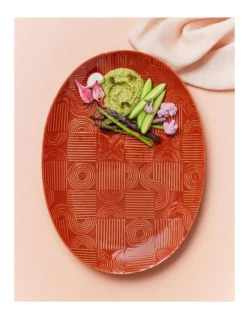 Maxwell & Williams Arc Oval Platter 41x30cm Terracotta Gift Boxed -Cutlery Shop 884308240 3 720x928