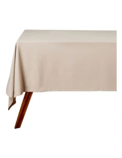 Maxwell & Williams Cotton Classics Rectangular Tablecloth 230x150cm Pebble
