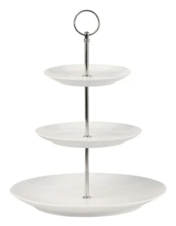 Maxwell & Williams White Basics 3 Tiered Cake Stand Gift Boxed