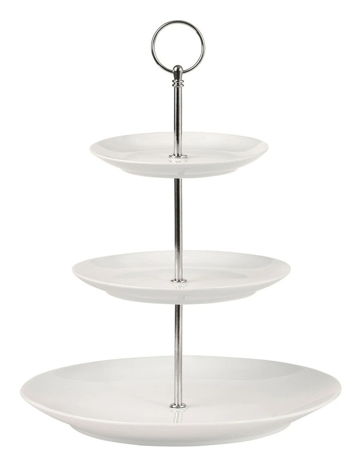 Maxwell & Williams White Basics 3 Tiered Cake Stand Gift Boxed 3 Maxwell & Williams White Basics 3 Tiered Cake Stand Gift Boxed