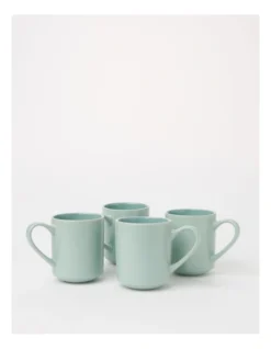 Halo Mug Set Of 4 In Wasabi